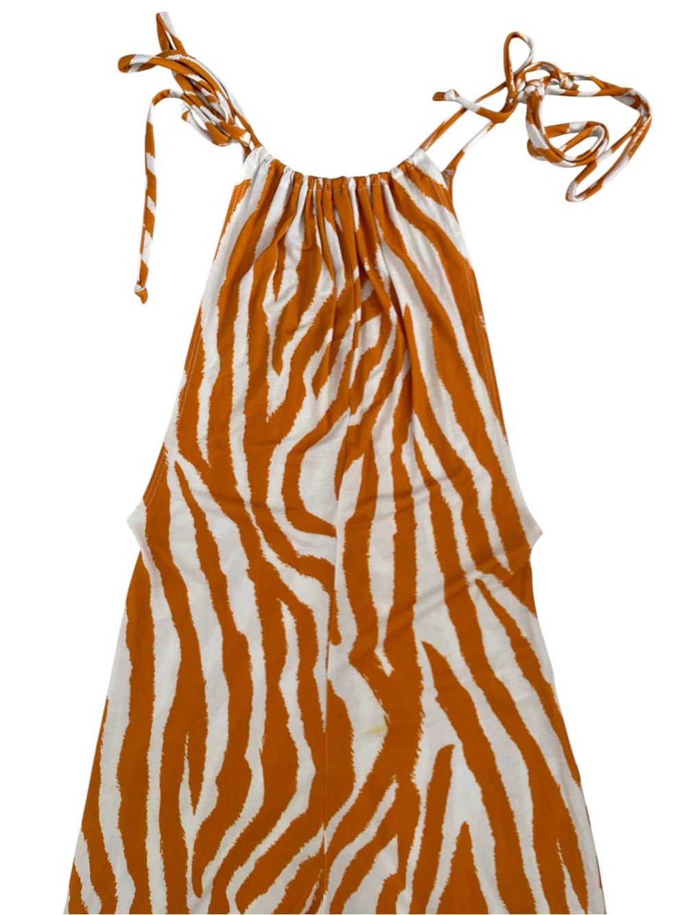 Goldtimeusa Orange & White Printed Jumpsuit - Picture 3 of 14